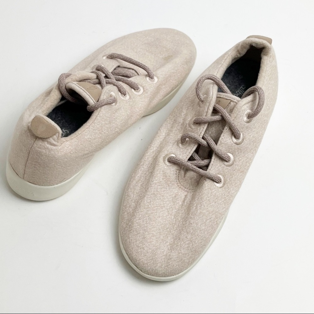 ALLBIRDS Pale Pink Merino Wool Runners Lace Up Shoes, Size 10